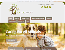 Tablet Screenshot of hickorygroveanimalhospital.com